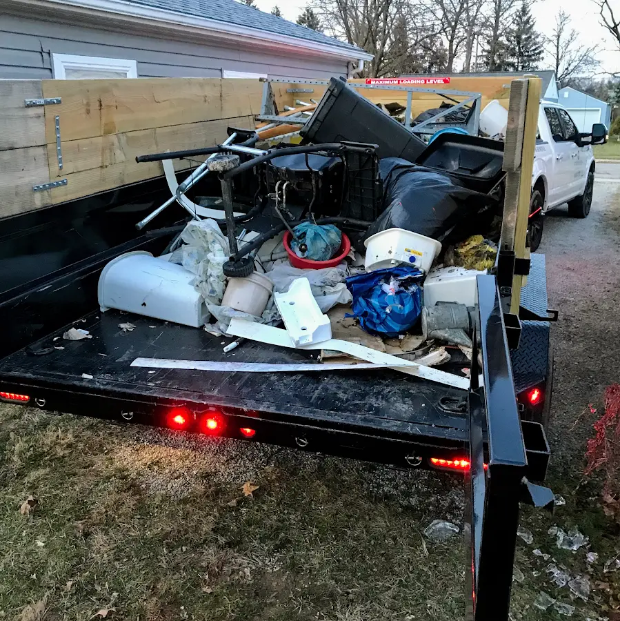 Roll-off dumpster delivered to a residential driveway in Union Park